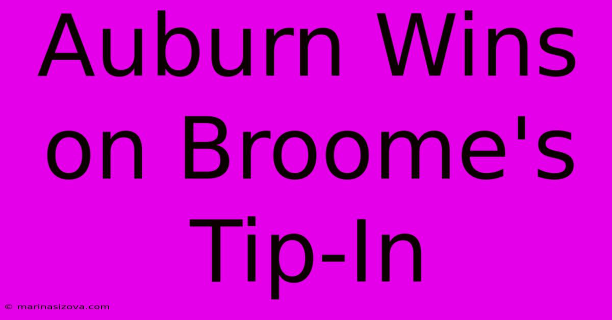 Auburn Wins On Broome's Tip-In