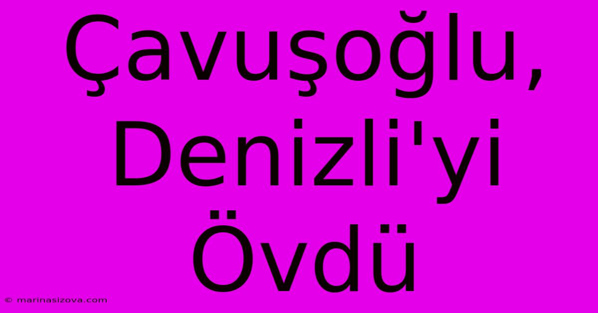 Çavuşoğlu, Denizli'yi Övdü