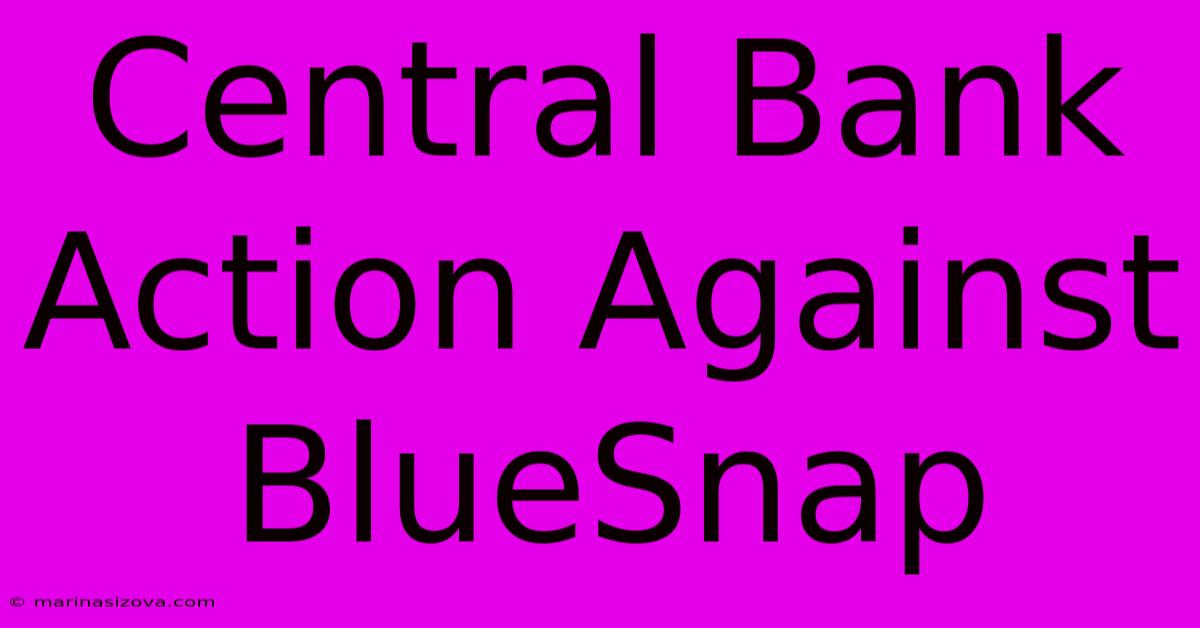 Central Bank Action Against BlueSnap