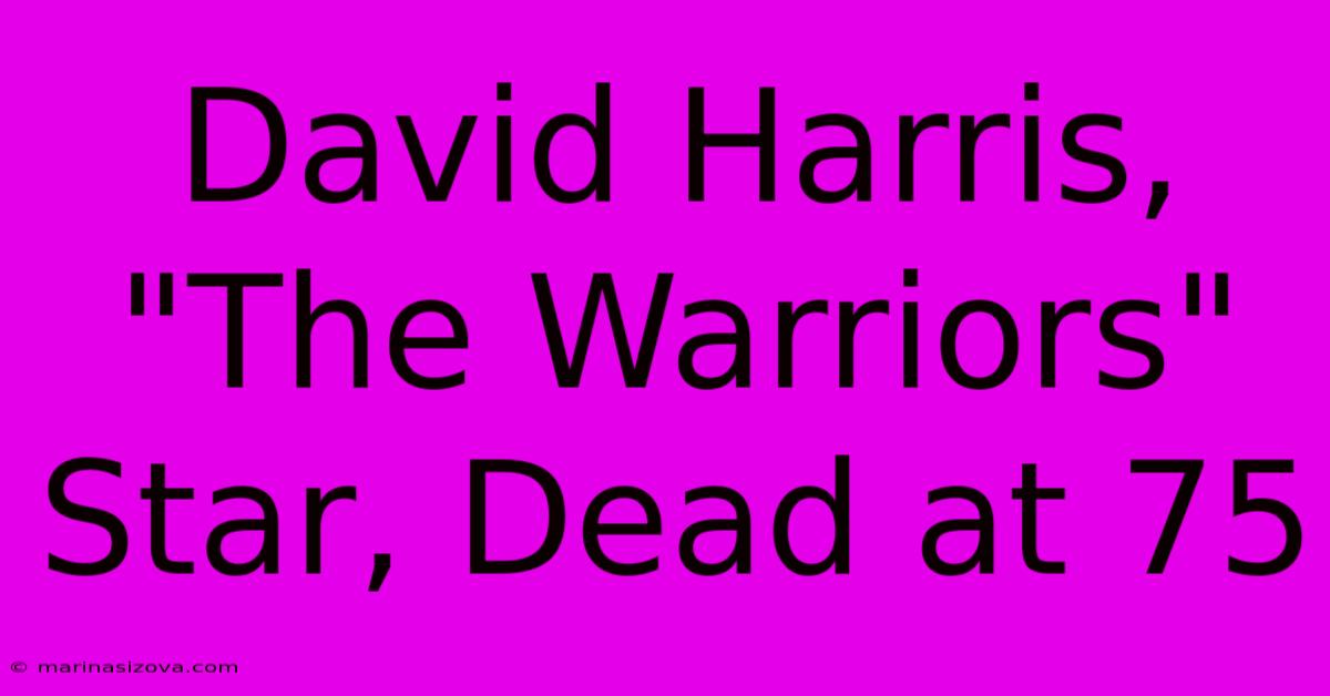 David Harris, 