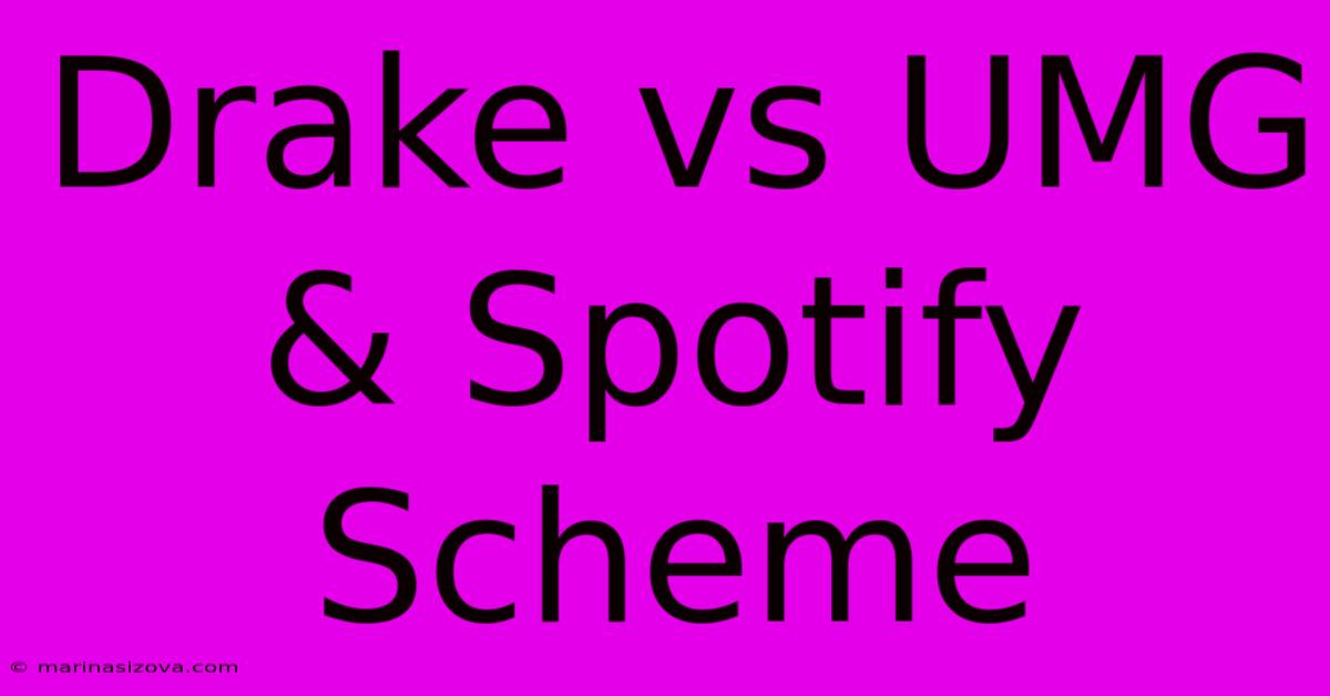 Drake Vs UMG & Spotify Scheme