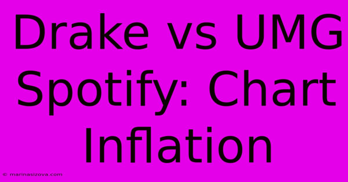 Drake Vs UMG Spotify: Chart Inflation