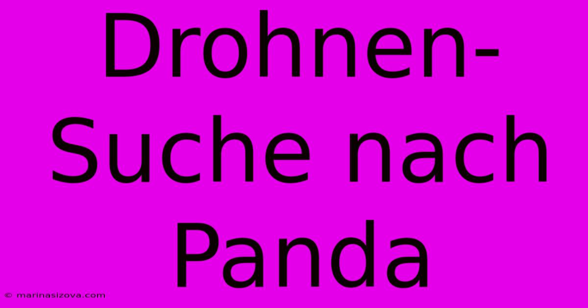 Drohnen-Suche Nach Panda