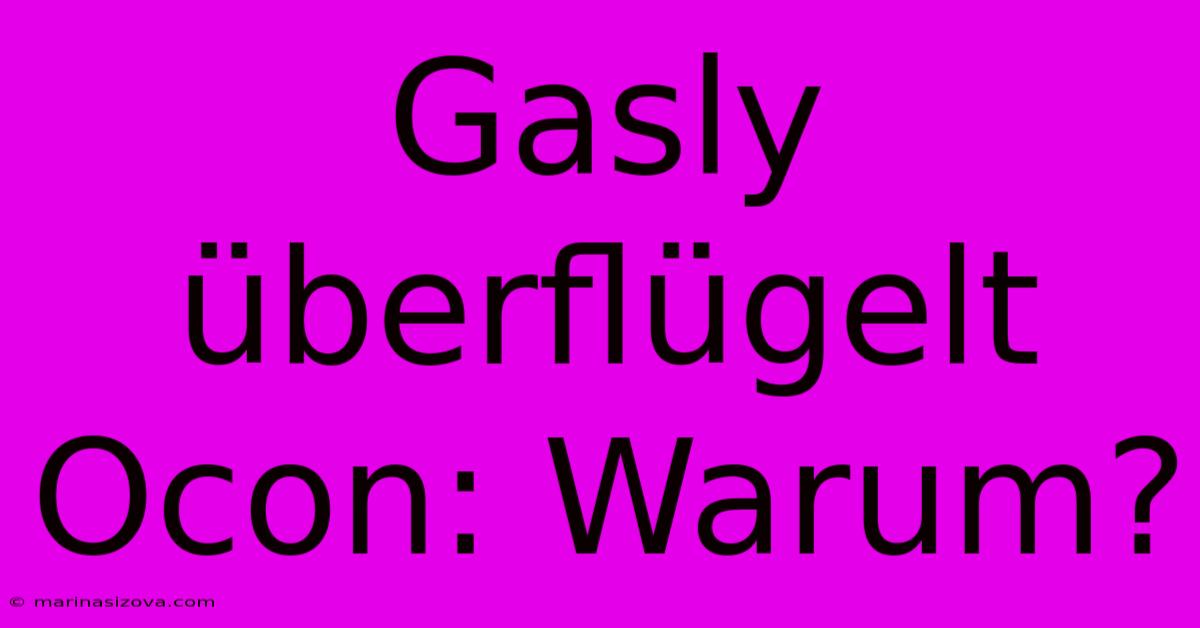 Gasly Überflügelt Ocon: Warum?