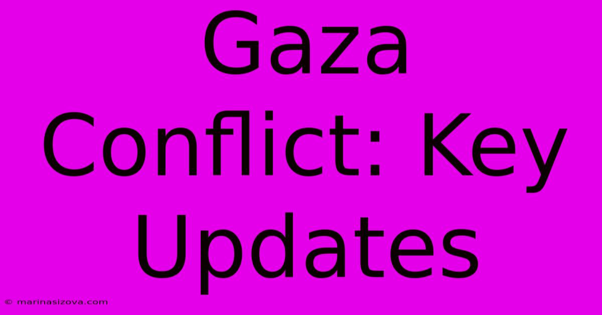 Gaza Conflict: Key Updates