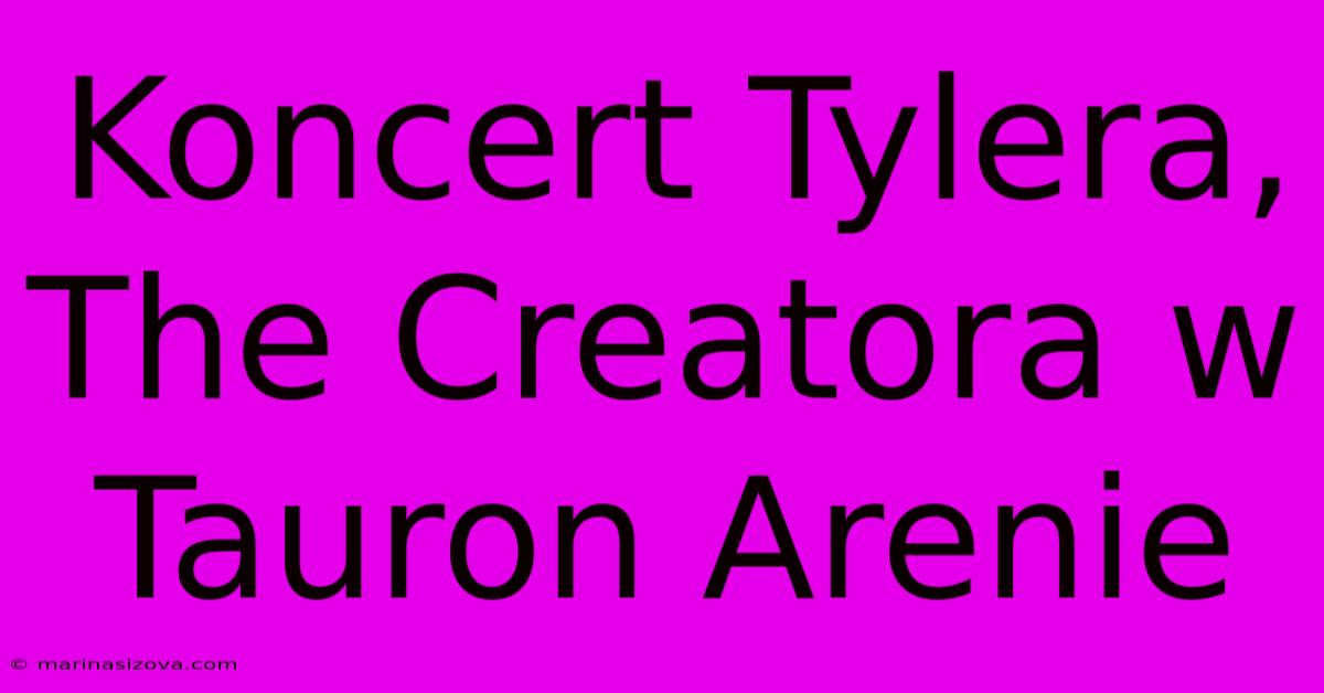 Koncert Tylera, The Creatora W Tauron Arenie