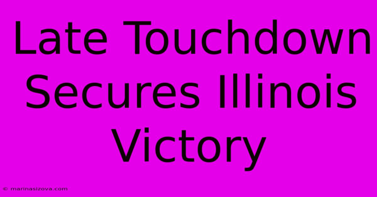 Late Touchdown Secures Illinois Victory