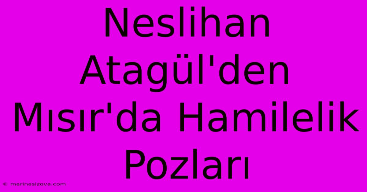 Neslihan Atagül'den Mısır'da Hamilelik Pozları