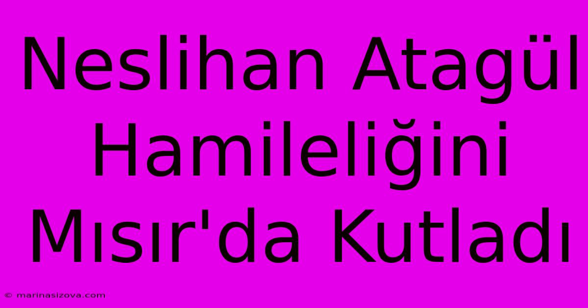 Neslihan Atagül Hamileliğini Mısır'da Kutladı