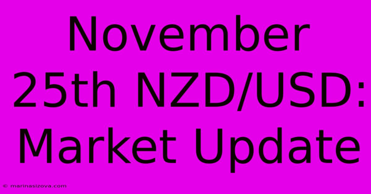 November 25th NZD/USD: Market Update