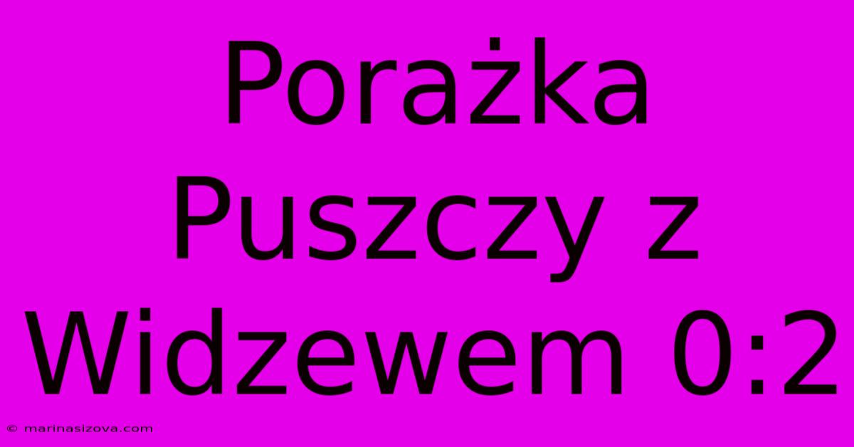 Porażka Puszczy Z Widzewem 0:2