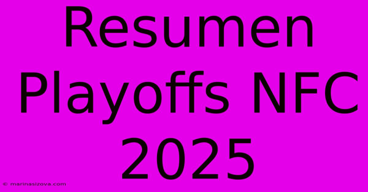 Resumen Playoffs NFC 2025