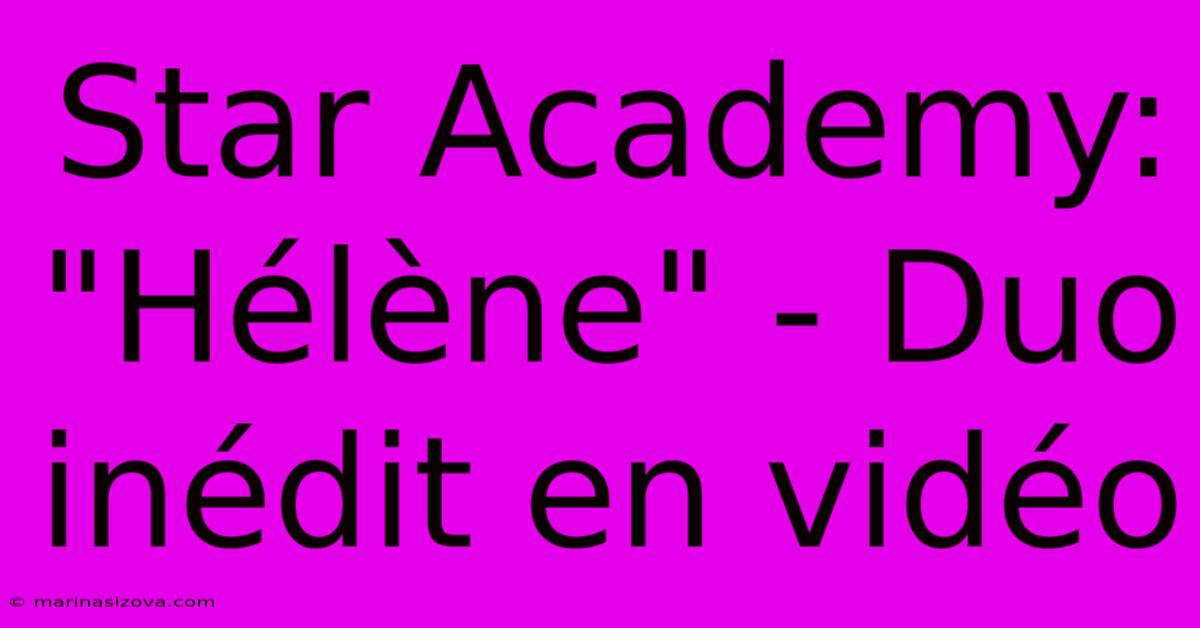 Star Academy: 