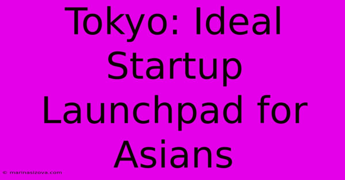 Tokyo: Ideal Startup Launchpad For Asians